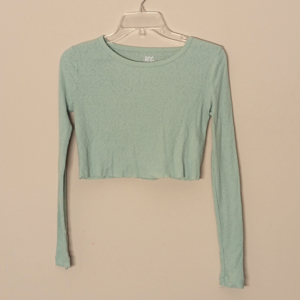 BDG URBAN OUTFITTERS Long Sleeve Crop Tee, size S